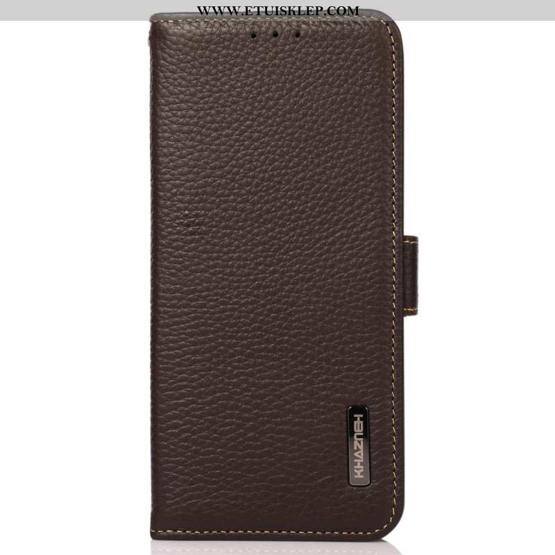 Etui Folio do Xiaomi Redmi Note 12 4G Skóra Liczi Khazneh Rfid